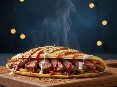 صورة كريب استيك لحمة بقري